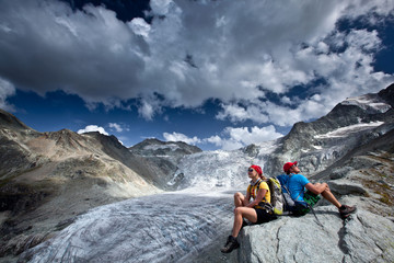 Switzerland - hikers - Glacier view - 51005379