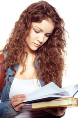 Smiling student woman