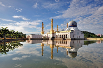 Reflection of Kota Kinabalu City Mosque