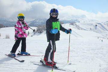 Fototapeta na wymiar Child Ski