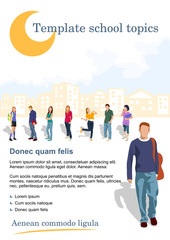 Plantilla para anuncio de temas escolares o universitarios