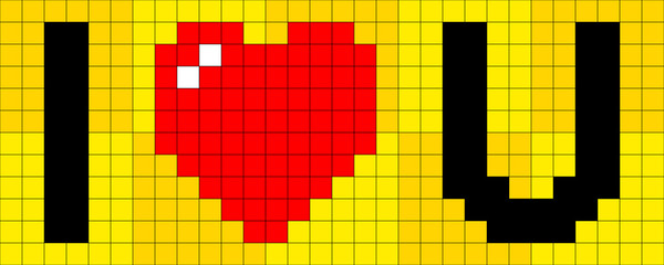 Pixel I heart U