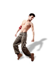 Dancer with naked chest