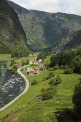 Landscape from Flamsbana train Sognefjord Aurland,Norway. © ANADEL