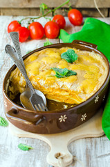 Lasagna with pumpkin and cheese
