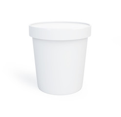 Food plastic container 3d Illustrations on a white background