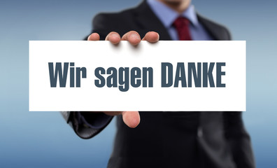 wir sagen Danke