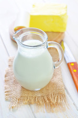 milk in jug