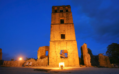 Panama La Vieja, old Spanish city destroyed by pirates. The UNES