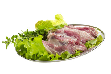 Raw pork meat
