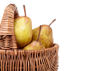 Close up Pear on a white background