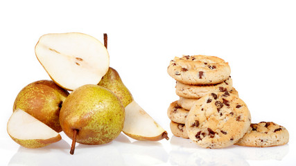 Close up Pear on a white background