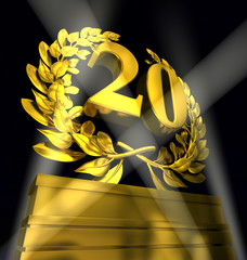 twenty number laurel wreath