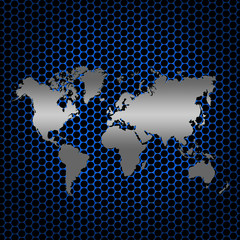 MAP of the World with Steel Design
