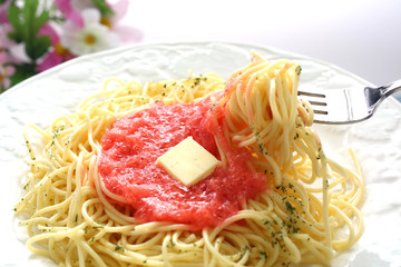 Obraz premium 和風パスタ 明太バターソース