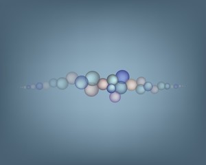 Illustration of Abstract Bubbles on Grey Background