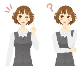 Fototapeta premium 悩む ひらめく
