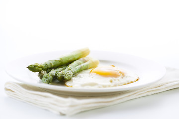 Asparagus and fried eggs
