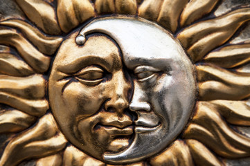 Obrazy na Szkle  słońce i księżyc