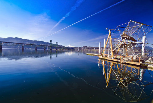 The Columbia River and Hood River Bridge