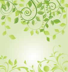 Spring green floral card