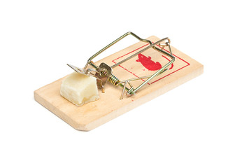 Mouse Trap on White Background