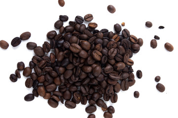 coffee beans on a white background