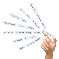 Fototapeta premium Business keyword flow