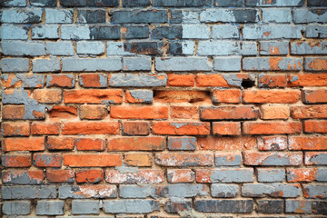 old red brick wall background