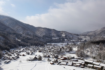 World heritage shirakawago in winter, Gifu, Japan