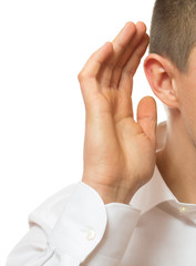 businessman listening
