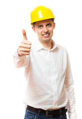 Blank sign - Construction Worker