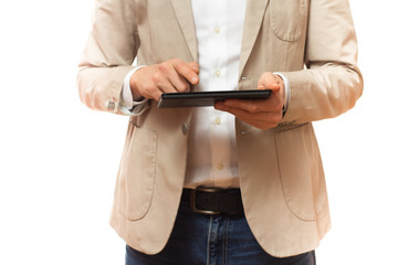 Man Using  Digital Tablet