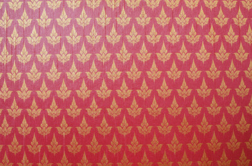 Art pattern on red