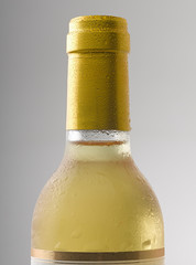 Fresh white wine bottle
