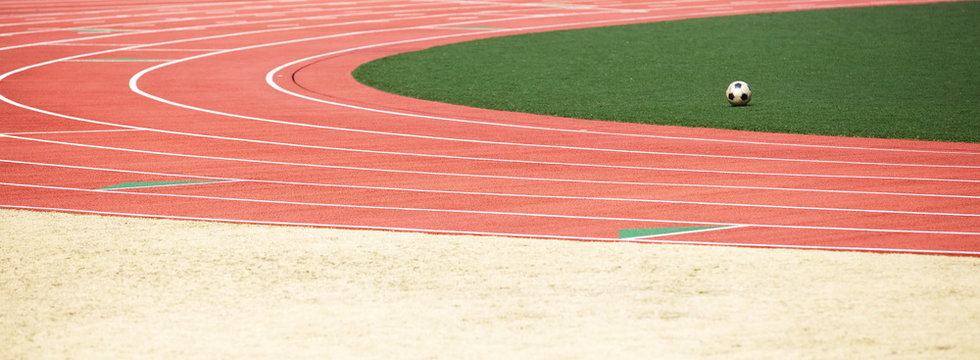 Athletic track and Ball
