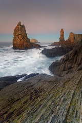 the rocky coasts of northern Spain