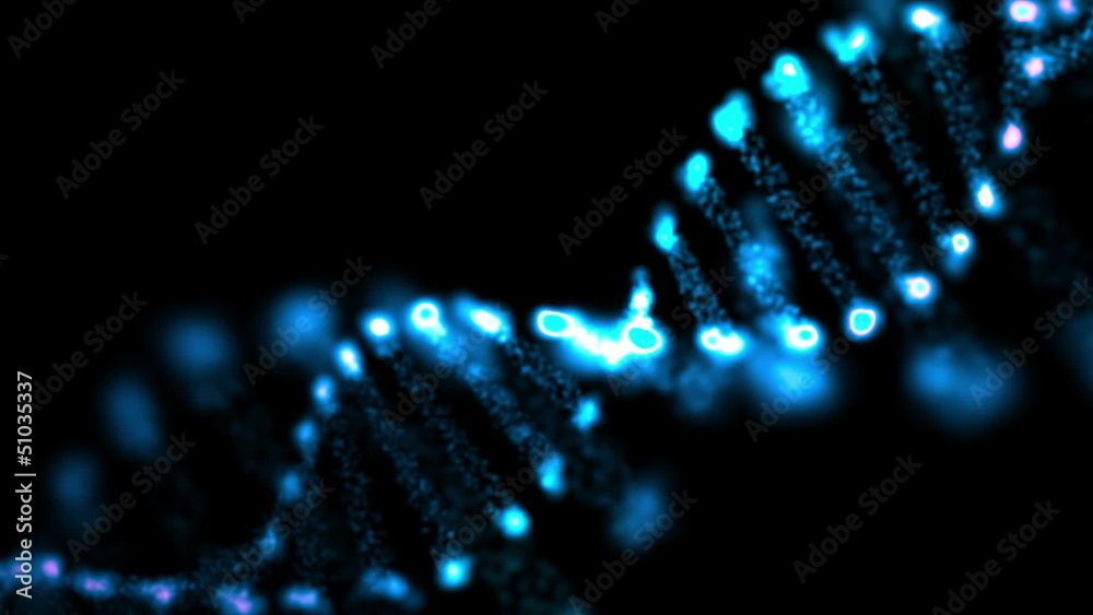 Wall mural animated abstract dna, hd 1080p, loop.