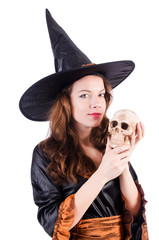 Witch isolated on the white background