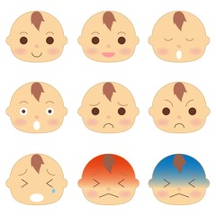 赤ちゃん　顔　バリエーション