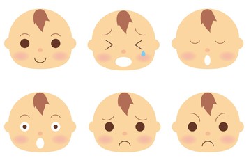 赤ちゃん　顔　バリエーション
