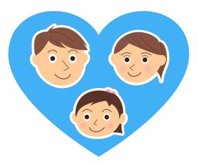 家族　顔　女の子