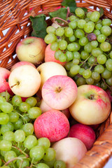 apples and grapes