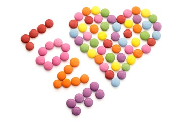 colorful  chocolate candy