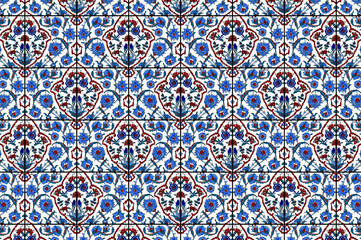 Tiles of blue mosque in istanbul - Ottoman decoration for wall