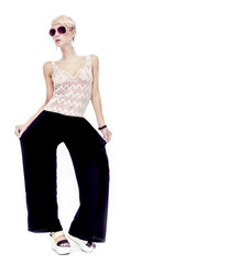 Fototapeta premium Fashion portrait of sensual beautiful girl