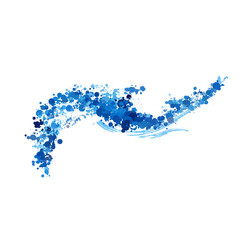 Fresh blue water splash vector - 51037342