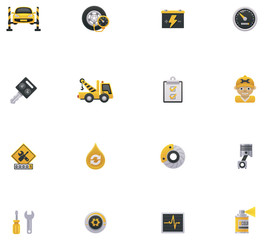 Car service icon set. Part 1