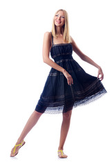 Attractive model isolated on the white