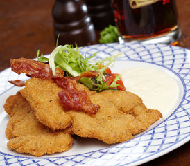 Schnitzel with salad